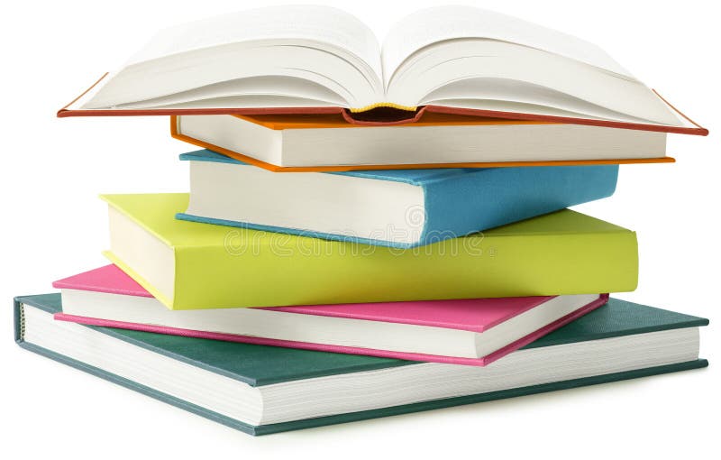 Pile de livres d'isolement photo stock Pile de livres d'isolement photo stock