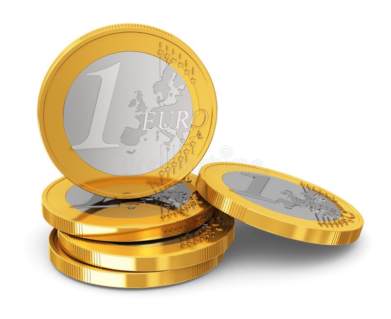 Pile de pièces de monnaie d'un euro