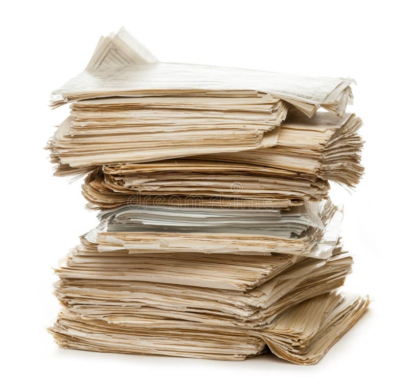  Pile  de vieux papier  image stock Image du bureau heap 