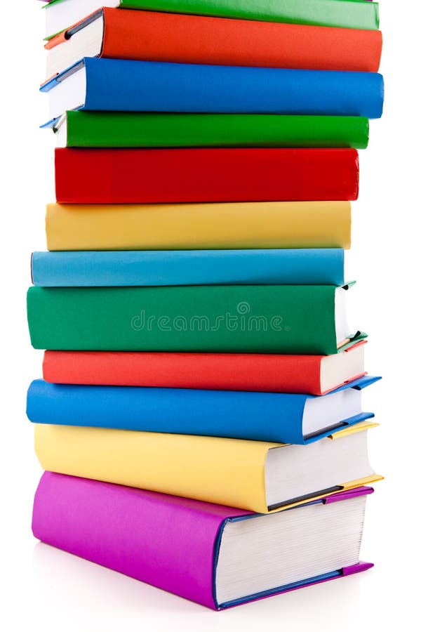 Pile of books on white background. Pile of books on white background