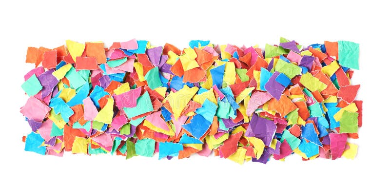 Pile des morceaux de papier déchirés d'isolement image libre de droits Pile des morceaux de papier déchirés d'isolement image libre de droits