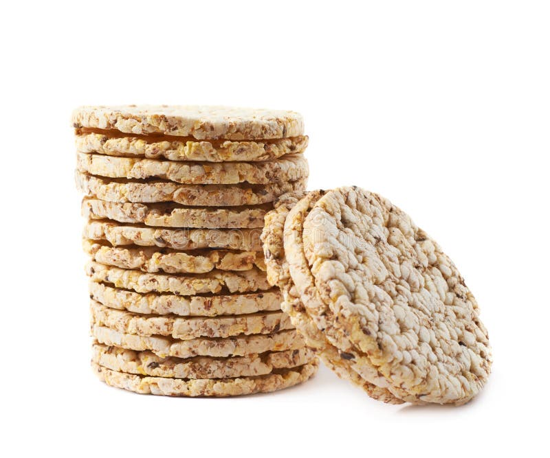 Pile of Diet Rice Crackers Isolated Stock Photo Image of breakfast