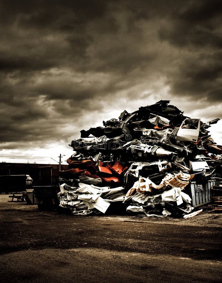 Pile of discarded cars