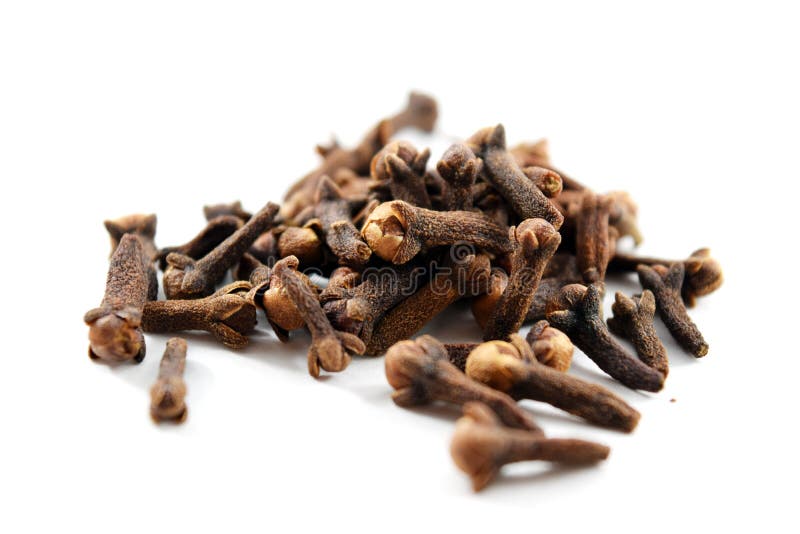 Pile of dried cloves (Syzygium aromaticum)