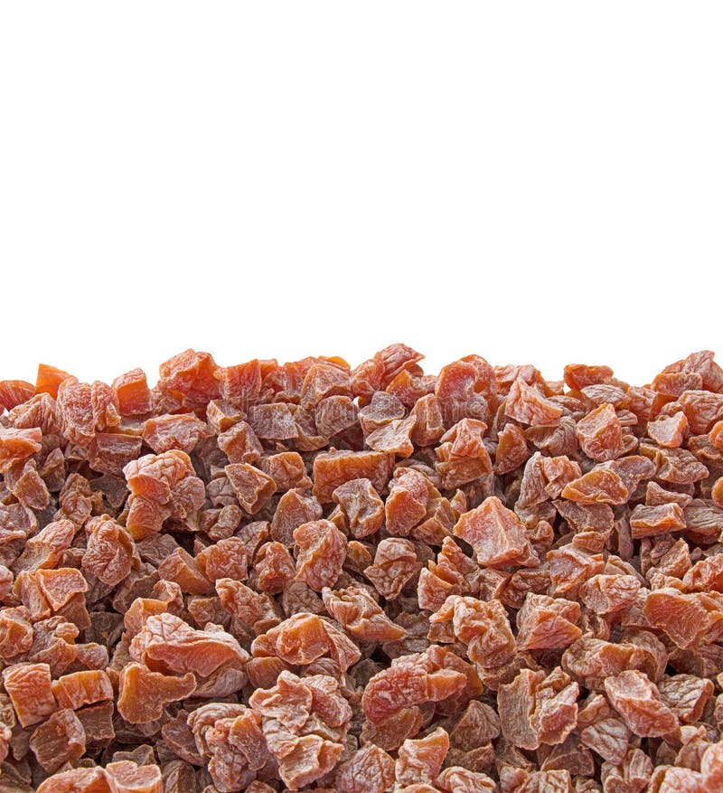 Pile of Dried Plum Slices on White Background, Clipping Path Stock