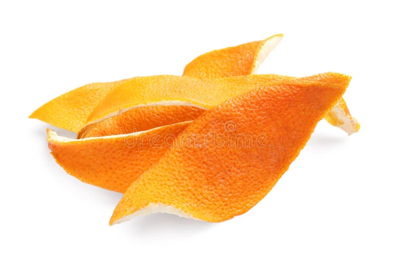 Pile of Dry Orange Peels on White Background Stock Photo Image of