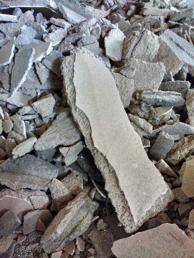 Debris From Home Renovation Project, Concrete Rubble royalty free stock photo Debris From Home Renovation Project, Concrete Rubble royalty free stock photo