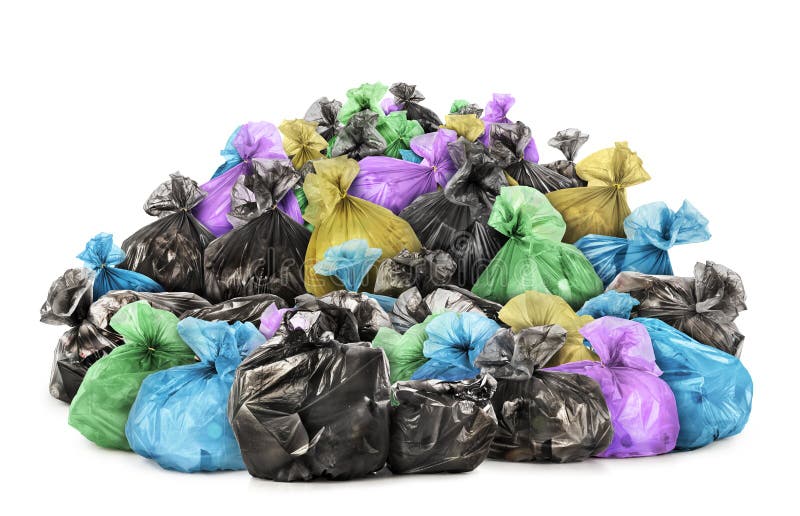 Bin Bag Garbage Bin Trash Garbage Rubbish Plastic Bags Pile Stock Photo by  ©cgdeaw 215231394