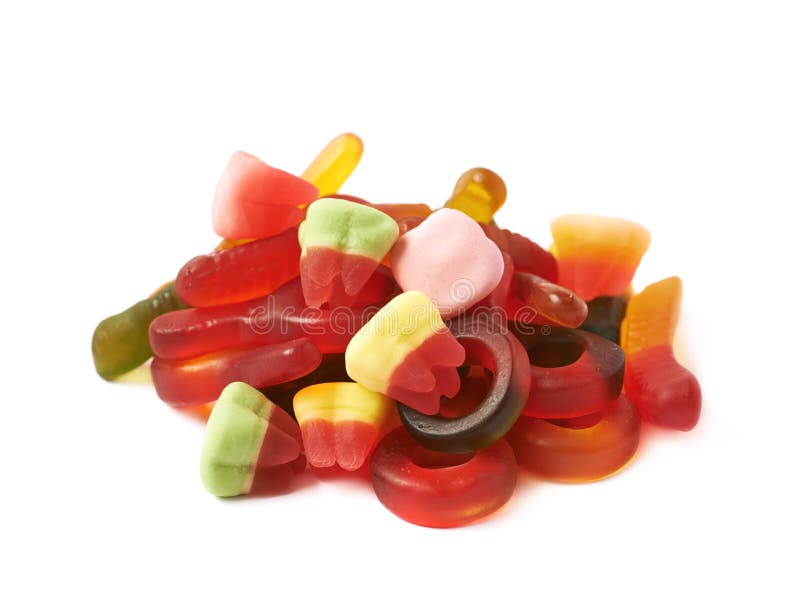 Gelatin based worm candy stock photo. Image of gummi 64852232