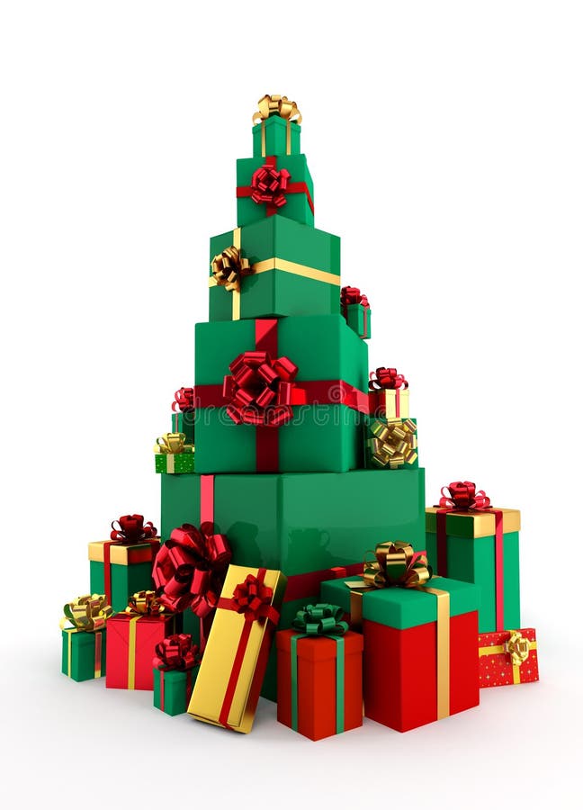 Pile of gifts on a white background vector illustration