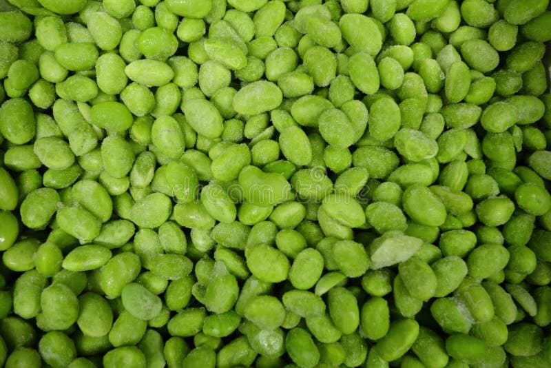 Pile of Green Soybeans, Its Green and Frozen. Stock Image Image of