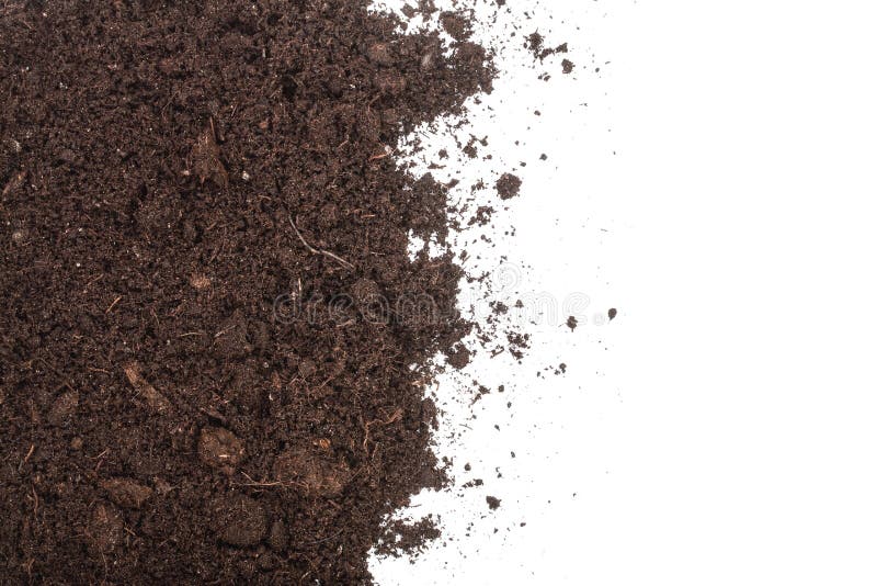 Download Pile Heap Of Soil Isolated On White Background With Copy Space For Your Text Top View Stock Photo Image Of Copy Compost 111876372