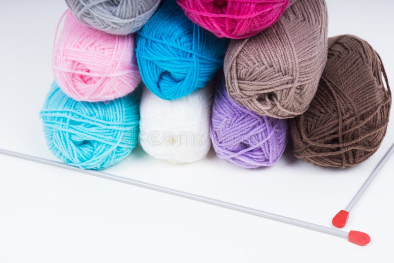 Pile of knitting wool stock photo. Image of crochet, ball - 38177898