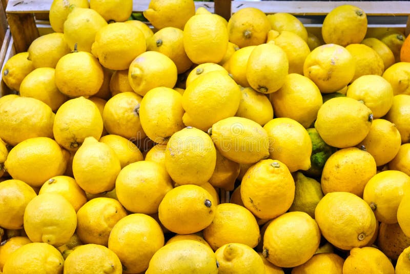 Pile of lemons for sale stock image. Image of fruit 171906613