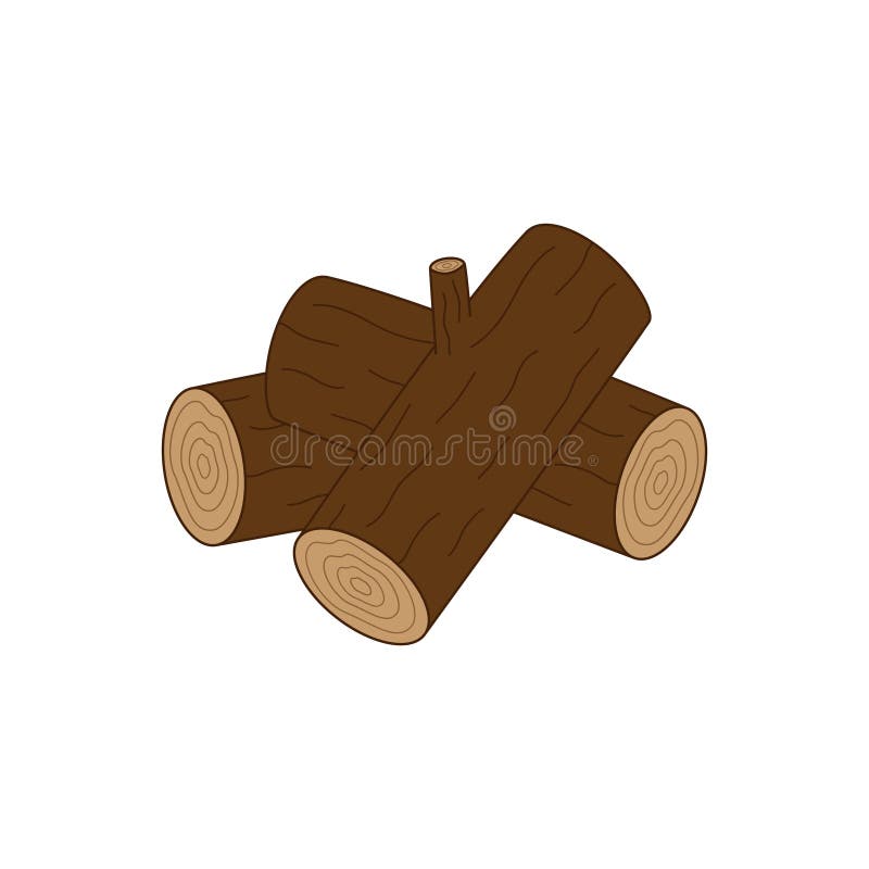 Pile of logs, wood vector icon