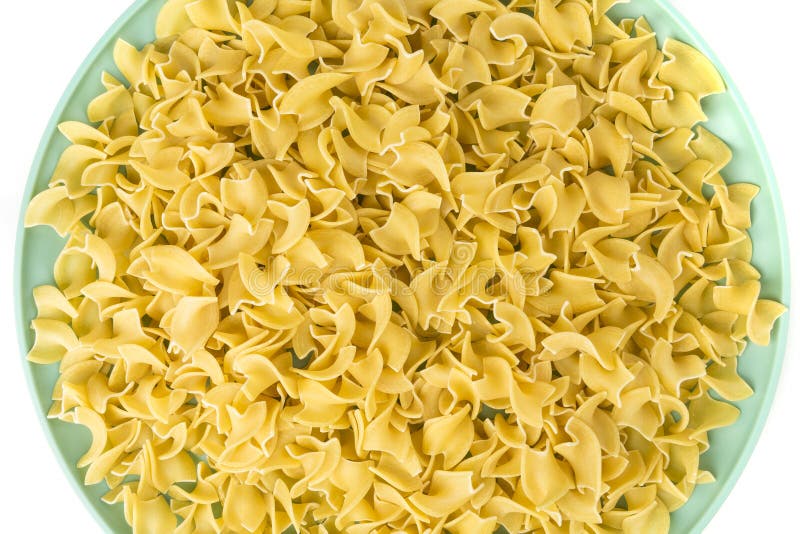 Pile of Many Yellow Dehydrated Uncooked Egg Noodles Stock Image Image