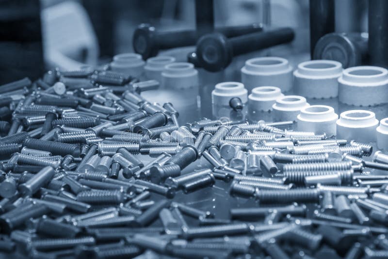 The pile of metal thread stock image