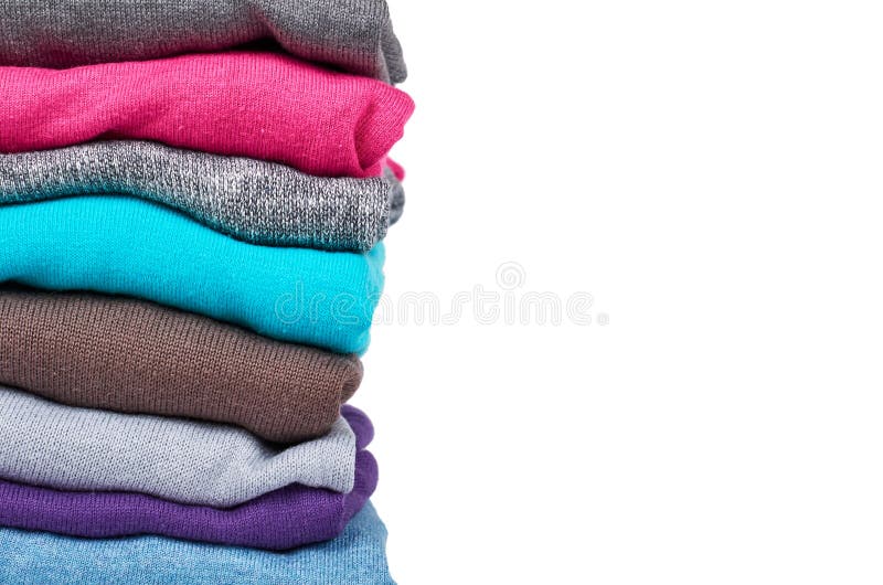 Pile of Multi Color Fabric Texture, Wool Cloth Isolated on White Background  Stock Image - Image of industry, cotton: 116161233