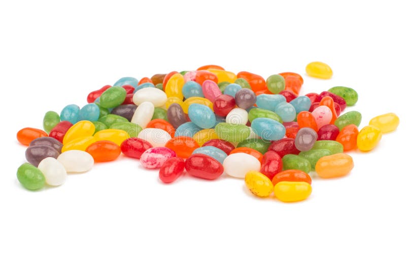 Pile of Multiple Colorful Jelly Bean Candy Sweets Stock Photo Image
