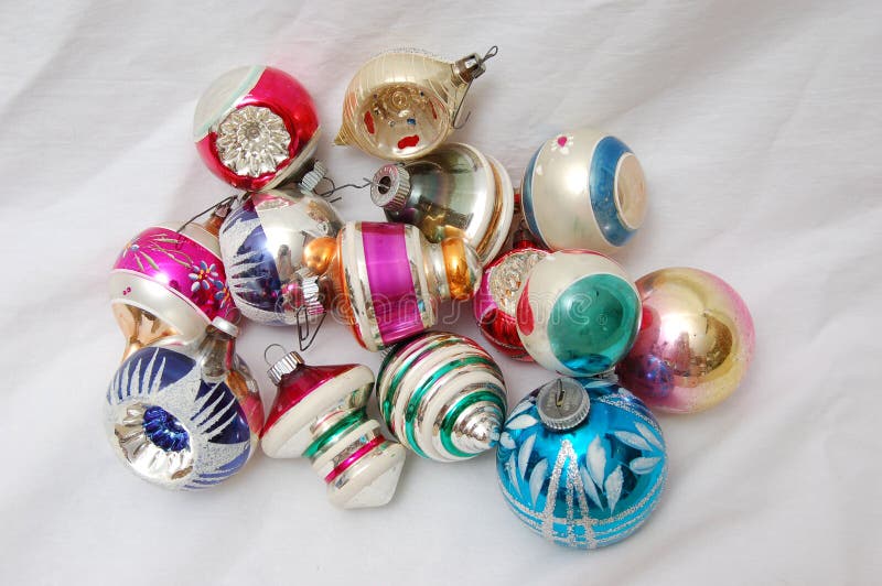 Pile of Old Christmas Tree Ornaments Stock Photo Image of cloth