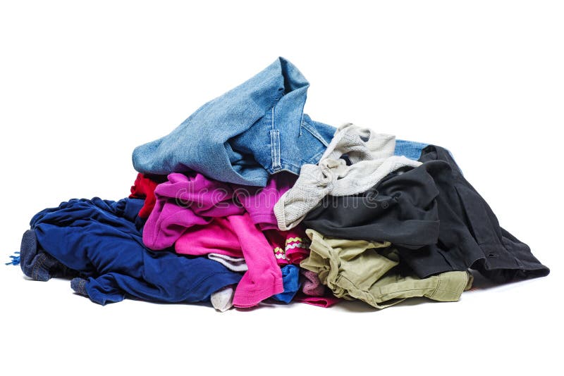 Pile of old, used clothes stock image. Image of heap - 152099943