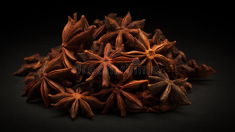 Pile of Organic Star anise (Illicium verum)