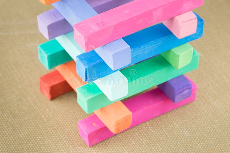 Colorful Pastel Chalk Colours Crayon Pieces Stock Image Image of
