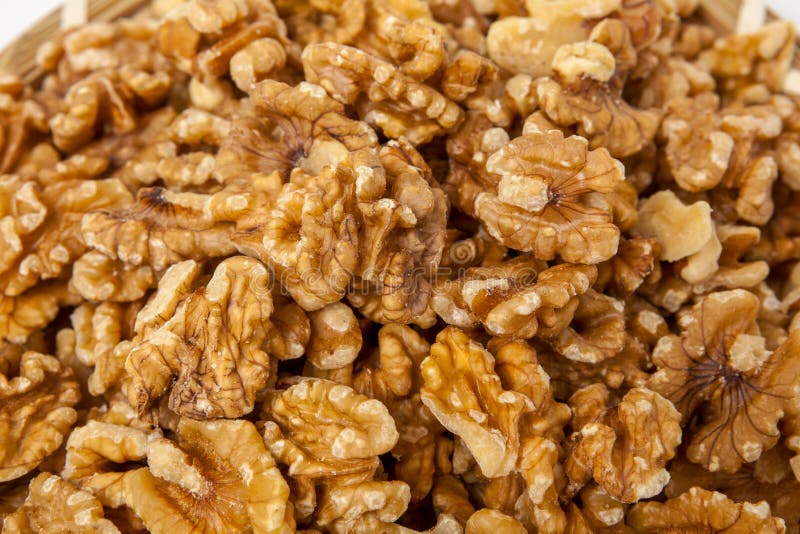 Pile of peeled walnuts stock images Pile of peeled walnuts stock images
