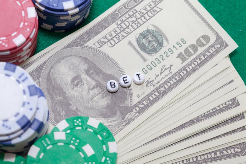 Pile of Poker Chips and Money Stock Image Image of bank, cube 113910809