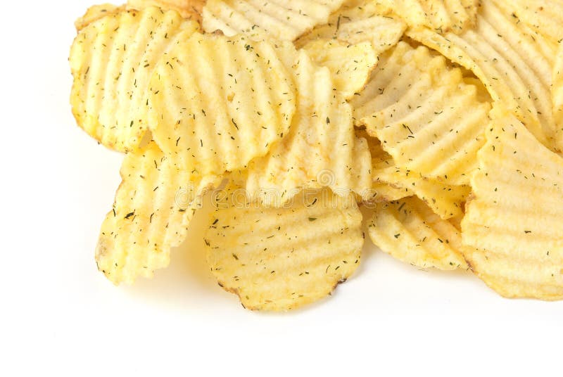 Pile of potato chips