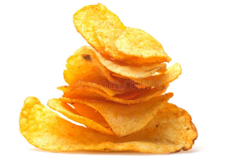 Pile of potato chips