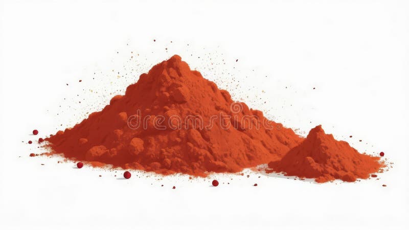 Pile of red powder isolated on white background d rendering pile of red powder isolated on white background d rendering stock illustratie