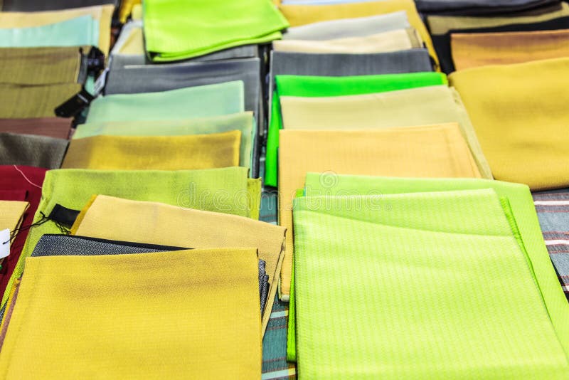 Pile of Silk Clothes with Abstract Asian Design. Stock Image Image of