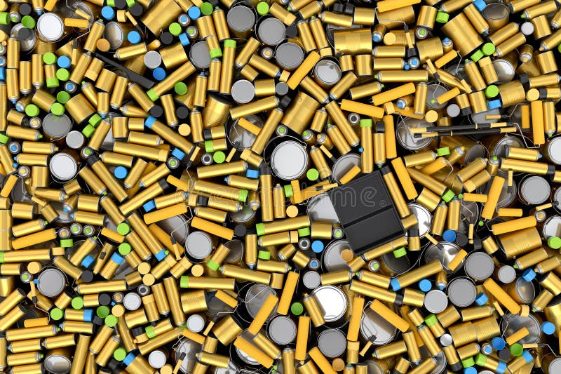 Pile of Spray Paint Cans on Gold Background. Spray Bottle and Dispenser