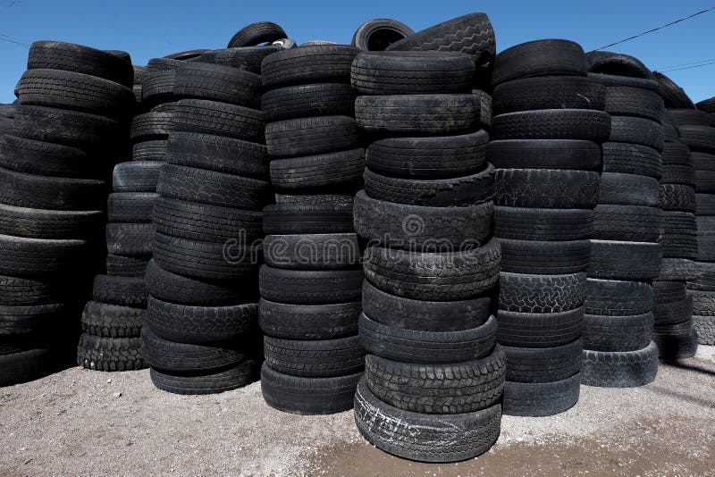 Worn out used tires stock image. Image of threadbare 14402665