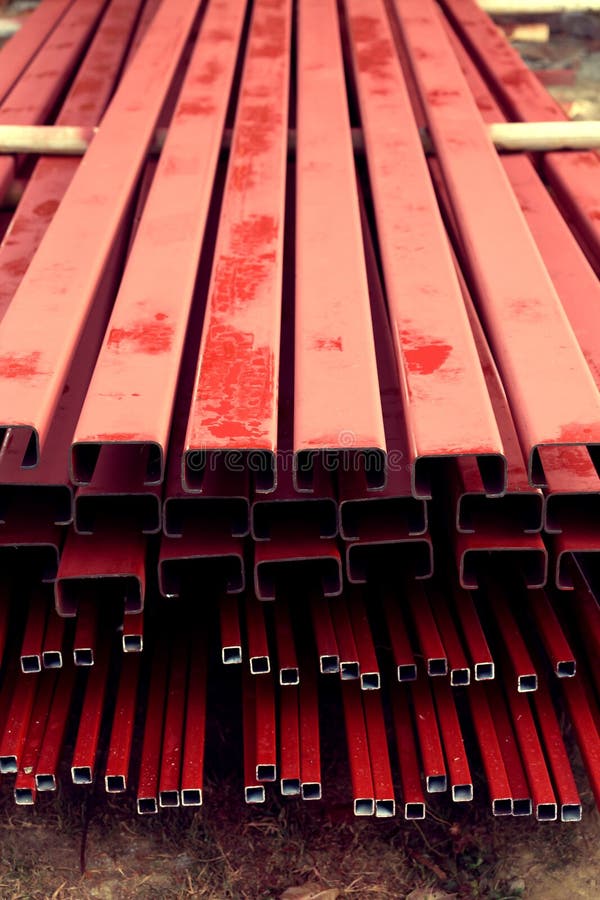 Pile of Steel Bar for Building Construction Stock Photo Image of