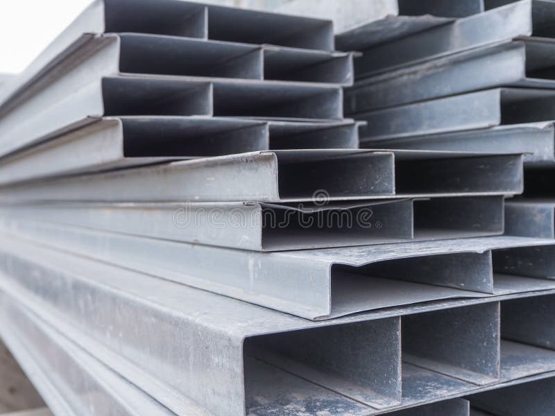 Steel channel steel chanel construction hi-res stock photography