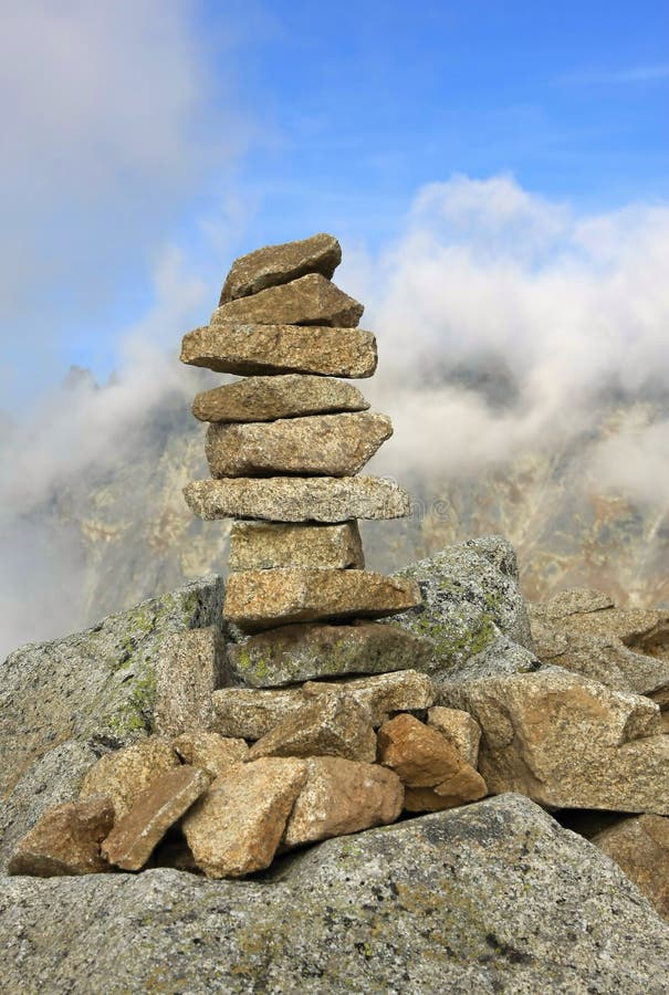 Pile of stones in High Tatras