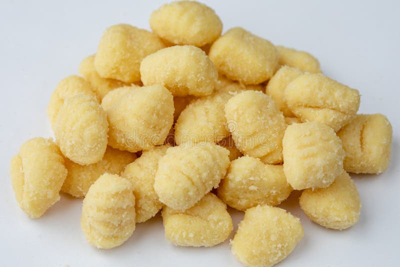Pile of Uncooked Gnocchi, close up photo royalty free stock photography Pile of Uncooked Gnocchi, close up photo royalty free stock photography
