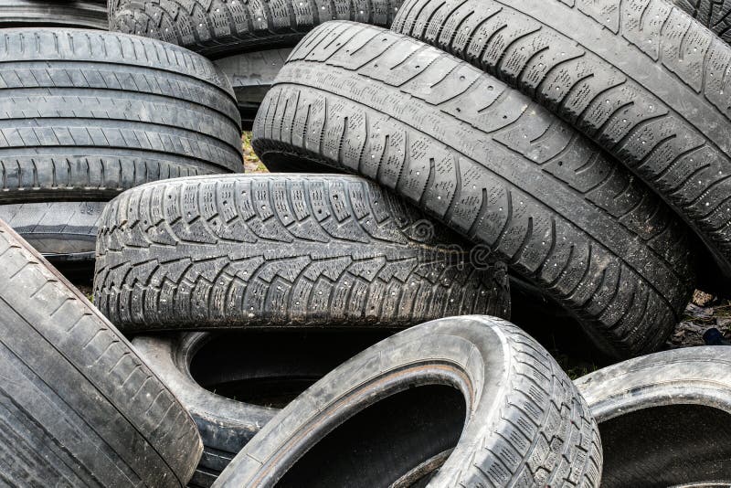 Junkyard Tires stock photo. Image of broken, rows, accident 19641842
