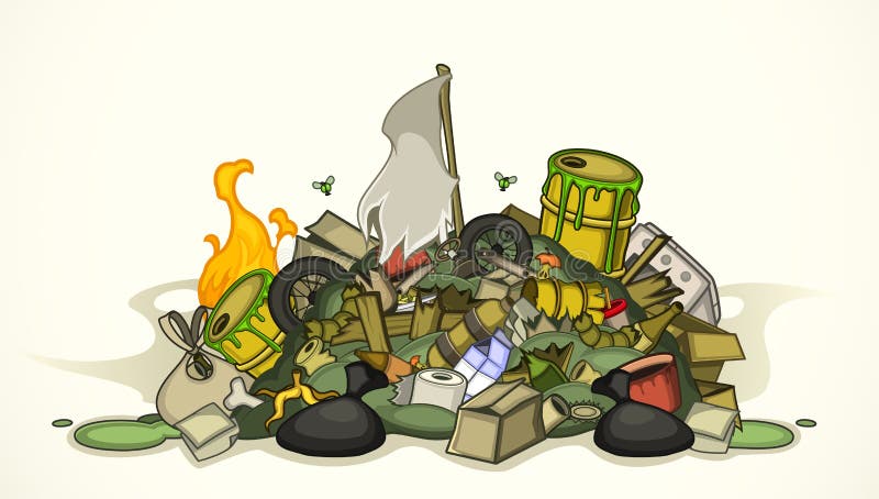 Pile Of Various Garbage Stock Vector - Image: 38904674