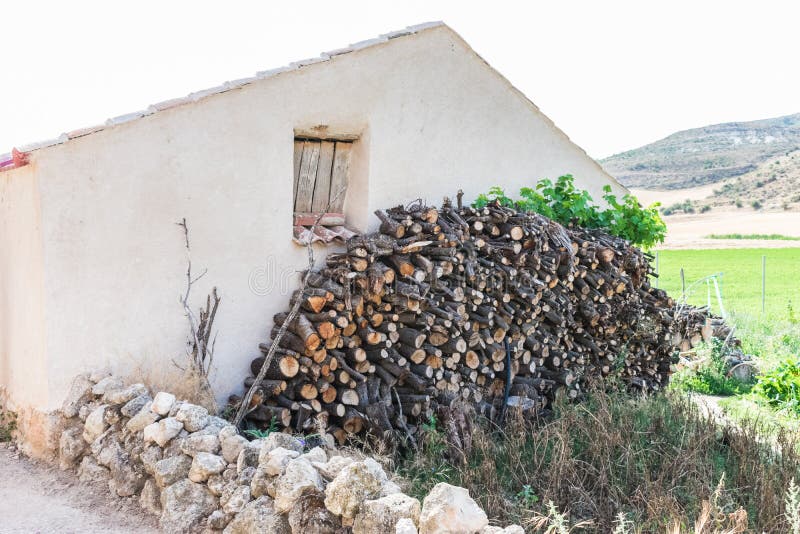 Pile of woods on house facade royalty free stock photos Pile of woods on house facade royalty free stock photos