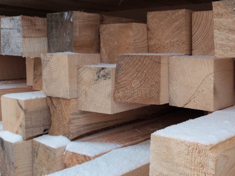 Stack of Lumber at the Outdoor Warehouse. Stockpiled Edged Boards Stock Photo Image of cedar