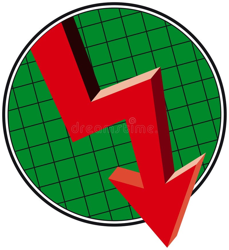 Down Trend Arrow made with adobe illustrator. Financial concept. Trend arrow illustration. Down Trend Arrow made with adobe illustrator. Financial concept. Trend arrow illustration.