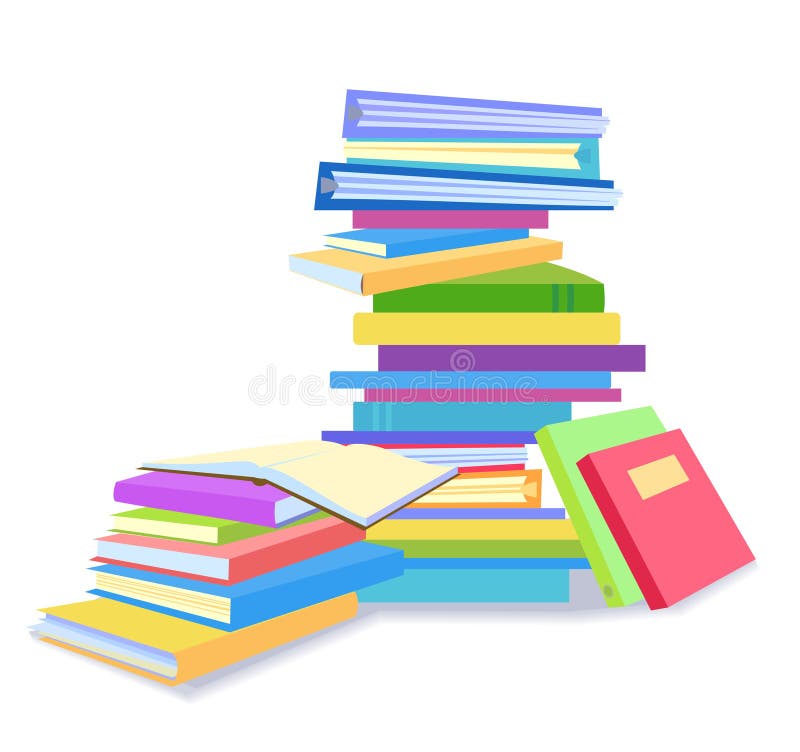 Piles of books stock illustration