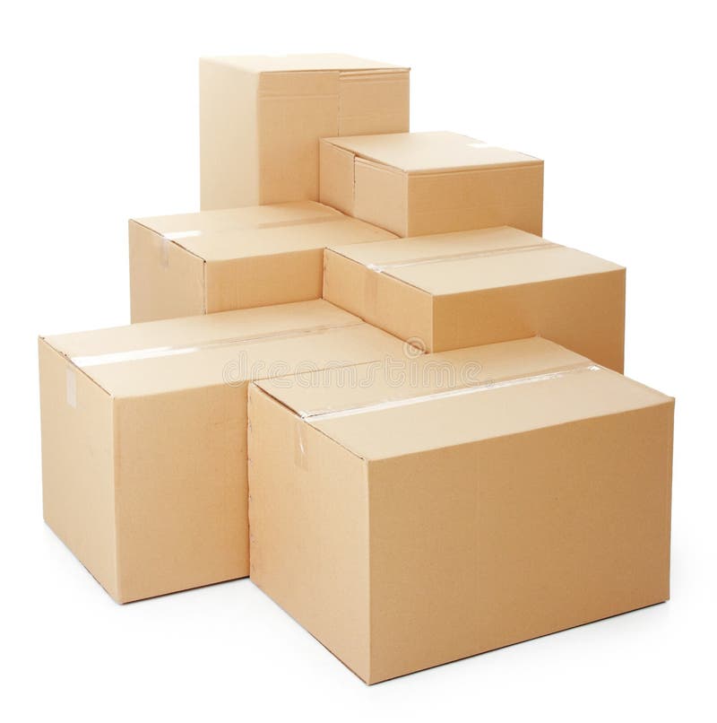 Piles of cardboard boxes stock photo. Image of closed 36222068