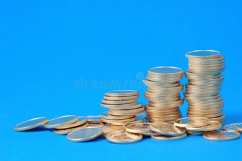 Piles of coins