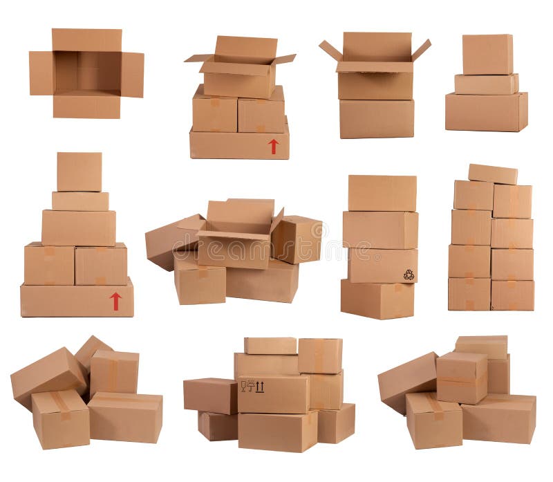 Piles de boîtes en carton photos stock Piles de boîtes en carton photos stock