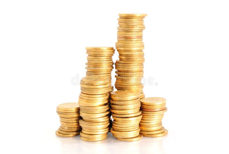 Piles of gold coins