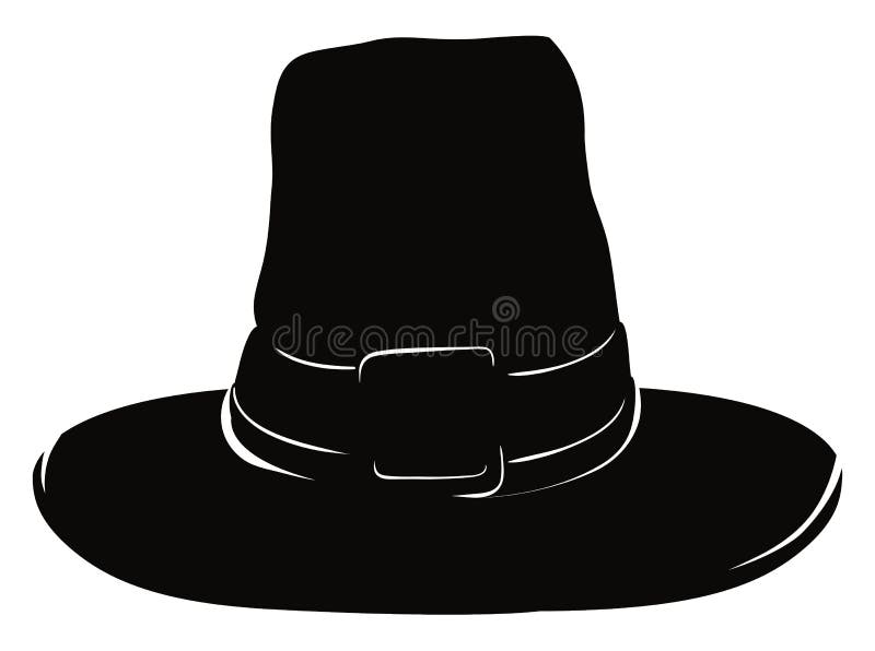 Silhouette of a Pilgrim Hat Stock Vector Illustration of seasonal